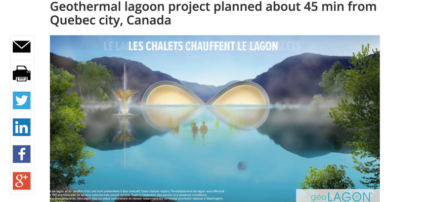 Geothermal lagoon project planned about 45 min from Quebec city, Canada