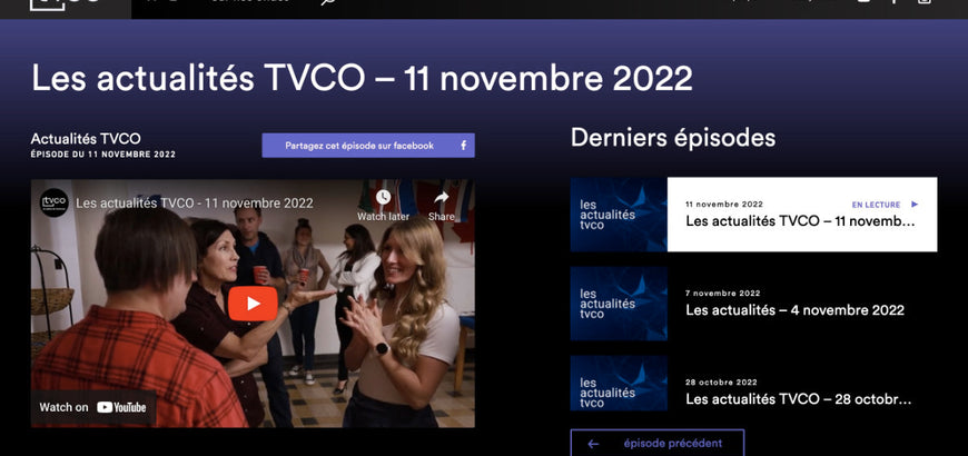 [FR] Les Actualités TVCO du 11 novembre 2022