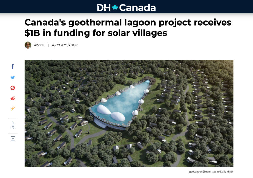 [EN] Canada's geothermal lagoon project receives $1B in funding for solar villages