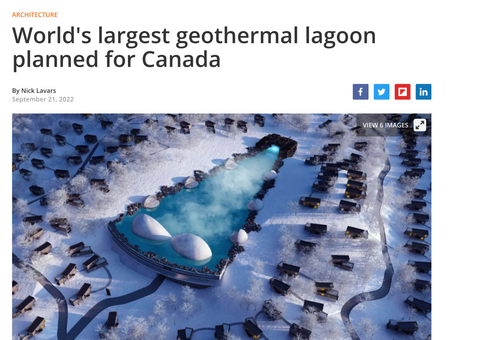 [EN] World's largest geothermal lagoon planned for Canada