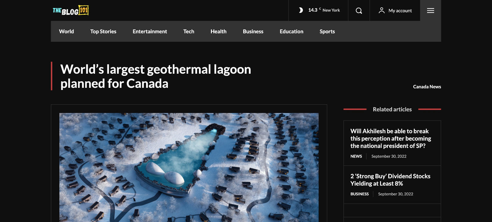 [EN] World’s largest geothermal lagoon planned for Canada