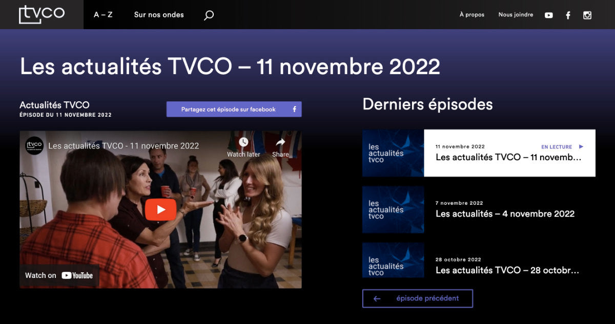 [FR] Les Actualités TVCO du 11 novembre 2022